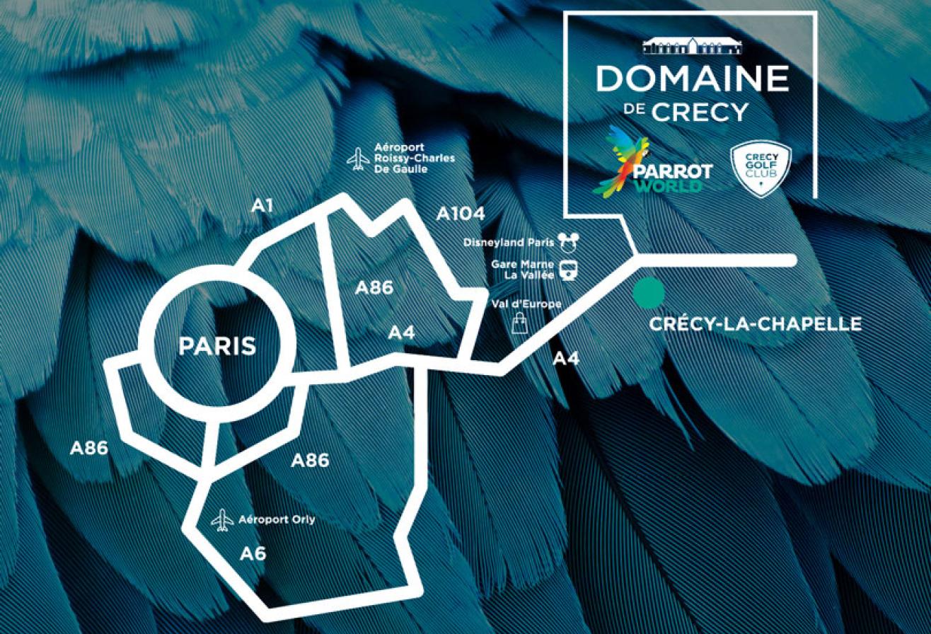 Activité sortie centre de loisirs et groupe - Parc animalier Parrot World - Plan d'accès Île-de-France
