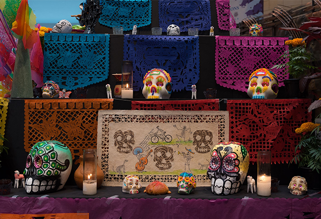 Halloween à Parrot World - Décoration thème de Día de los Muertos 4 en Île-de-France près de Paris